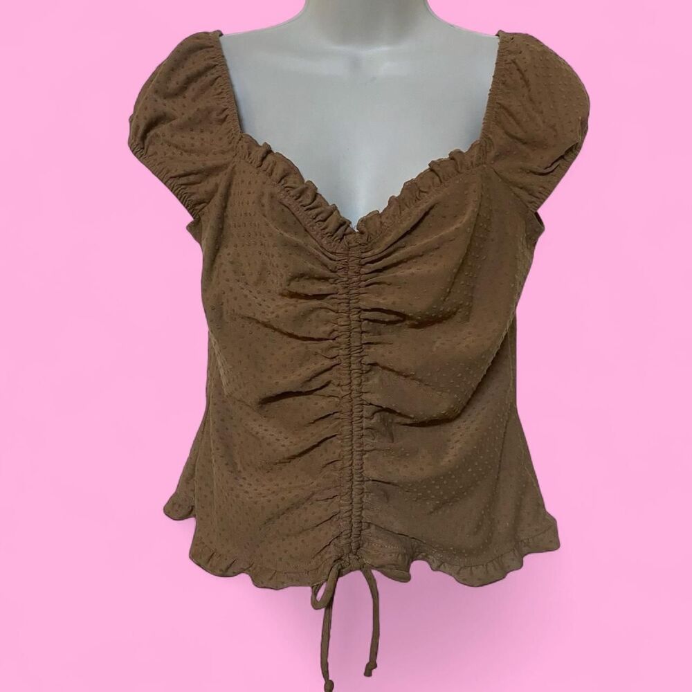 Y2K Cottage Milkmaid Top Byer size Large